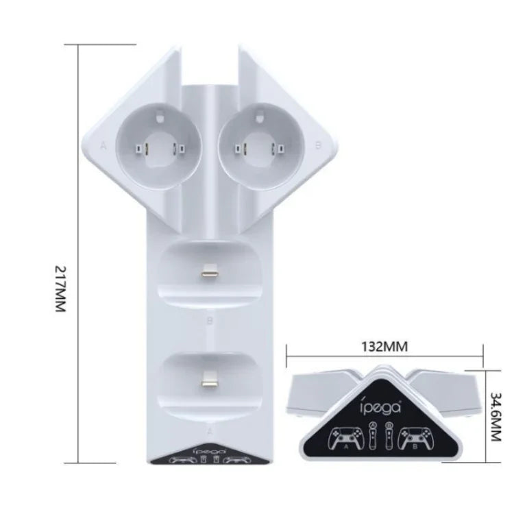 Ipega PG-P5011 Punho Carregador Triangle Beast para PS5 / PS MOVE, PG-P5011