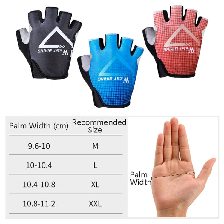 Luvas para condução de verão WEST BIKING YP0211215, dedo curto, respiráveis, para ciclismo ao ar livre, M, L, XL, XXL