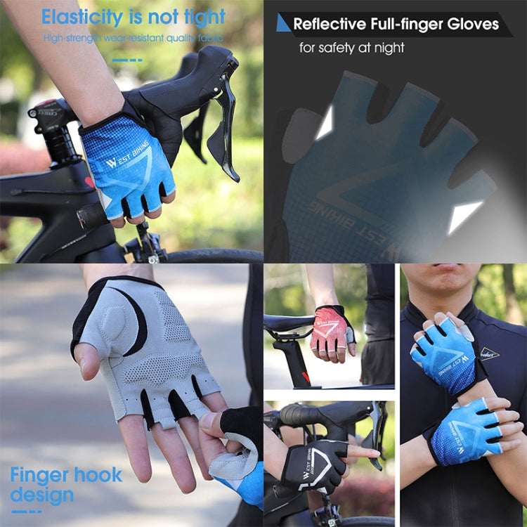 Luvas para condução de verão WEST BIKING YP0211215, dedo curto, respiráveis, para ciclismo ao ar livre, M, L, XL, XXL