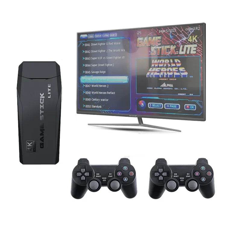 Máquina de Jogos Arcade Mini para TV com HDMI Sem Fios M8 com 2 GamePads, M8 32G (Sem Fios), M8 64G (Sem Fios)