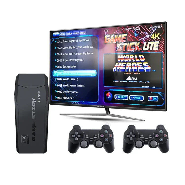 Máquina de Jogos Arcade Mini para TV com HDMI Sem Fios M8 com 2 GamePads, M8 32G (Sem Fios), M8 64G (Sem Fios)