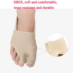 Two Toes Split Toe Guard Foot Cover Toe Separation Thumb Varus Correction Foot Cover,Style:, Outer Leakage Complexion S (35-40), Outer Leakage Complexion L (40-45), Inner Package Complexion S (35-40), Inner Package Complexion L (40-45)