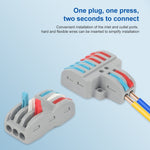 SPL-2 2 In 3 Out Colorful Quick Line Terminal Multi-Function Dismantling Wire Connection Terminal, SPL-2 2 In 3 Out, SPL-3 3 In 3 Out, SPL-42 2 In 4 Out, SPL-62 2 In 6 Out, SPL-63 3 In 6 Out, SPL-93 3 In 9 Out, LT-624 2 In 4 Out, LT-626 2 In 6 Out     ...