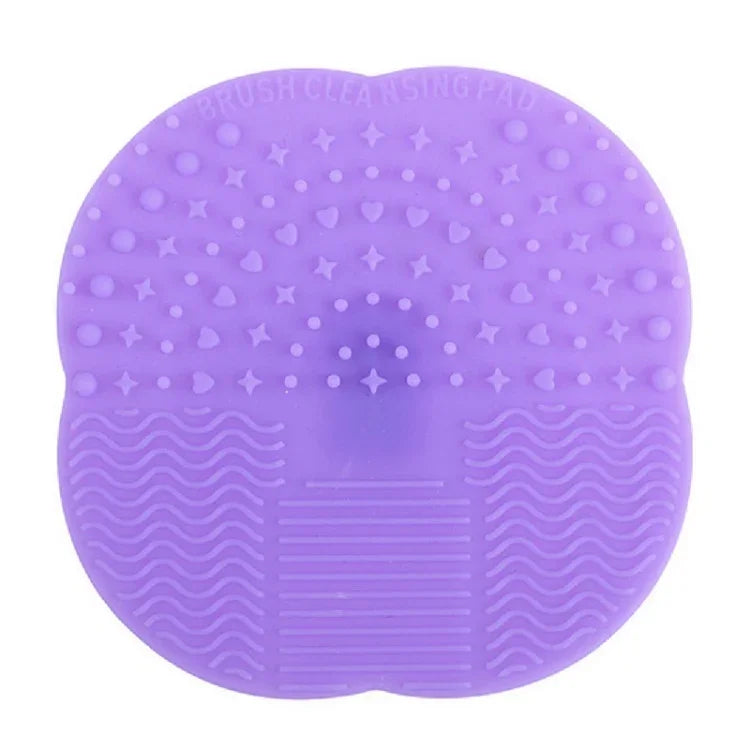 Almofada de Limpeza para Pincéis Cosméticos de Silicone com Ventosa Trevo de Quatro Folhas Entrega de Cor Aleatória