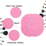 Almofada de Limpeza para Pincéis Cosméticos de Silicone com Ventosa Trevo de Quatro Folhas Entrega de Cor Aleatória