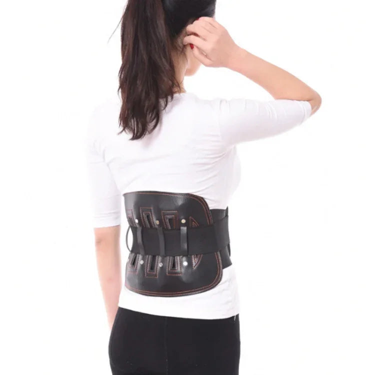 Cinto de Proteção Lombar em Couro com Suporte e Fixação em Placa de Aço, Tamanho:, S (64-70 cm), M (74-84 cm), L (86-94 cm), XL (98-106 cm), XXL (106-120 cm)