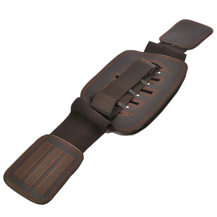 Cinto de Proteção Lombar em Couro com Suporte e Fixação em Placa de Aço, Tamanho:, S (64-70 cm), M (74-84 cm), L (86-94 cm), XL (98-106 cm), XXL (106-120 cm)