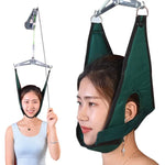 Talha de Tração para Coluna Cervical para Pendurar na Porta, Esticador Cervical Doméstico, Cinzento, Verde