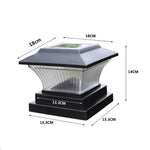 Lâmpada de Coluna Solar Exterior IP44 Impermeável Luz de Cerca de Jardim Lâmpada de Rua Solar, Carcaça Preta + Luz Branca, Carcaça Preta + Luz Quente, Carcaça Bronze Dourado + Luz Branca, Carcaça Bronze Dourado + Luz Quente