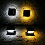 Lâmpada de Coluna Solar Exterior IP44 Impermeável Luz de Cerca de Jardim Lâmpada de Rua Solar, Carcaça Preta + Luz Branca, Carcaça Preta + Luz Quente, Carcaça Bronze Dourado + Luz Branca, Carcaça Bronze Dourado + Luz Quente