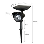 Lâmpada Solar Giratória Colorida Exterior para Jardim Relvado, Atualização RGB Giratória