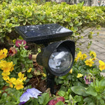 Lâmpada Solar Giratória Colorida Exterior para Jardim Relvado, Atualização RGB Giratória