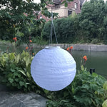 Lanterna Branca Solar Exterior 26LM Lâmpada Suspensa Lanterna para Casamento Festival Celebração Luz Decorativa de Pátio
