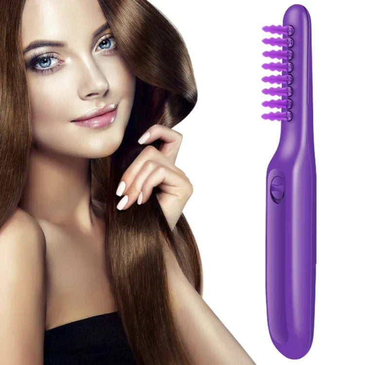 Pente Elétrico Rotativo Anti-Cruzamento para Cabelo Seco e Molhado
