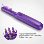 Pente Elétrico Rotativo Anti-Cruzamento para Cabelo Seco e Molhado