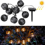 Corda de Luz Solar Bola de Chama para Exterior Solar Pátio IP44 à Prova de Água, 6 em 1, 8 em 1