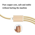 5 UN Cabo de Dados Trançado 2A 3 em 1 USB para USB-C / Type-C + 8 Pinos + Micro USB, USB para USB-C / Type-C + 8 Pinos + Micro USB