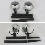 2 Lâmpadas de Relva Solares com Controlo de Luz para Jardim Exterior, 2 Lâmpadas de Luz Quente