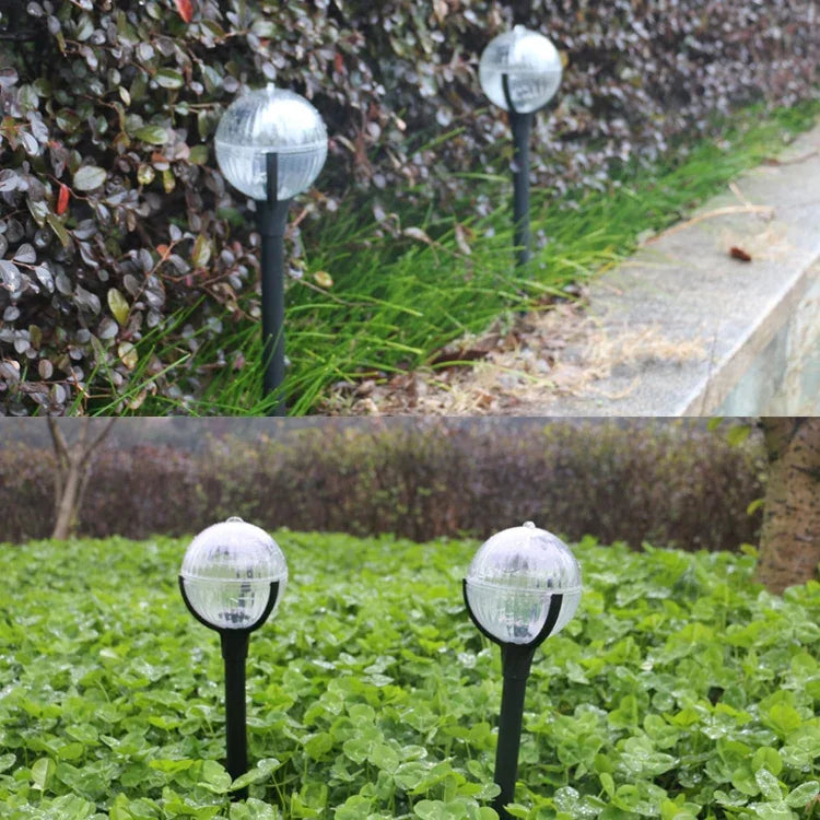 2 Lâmpadas de Relva Solares com Controlo de Luz para Jardim Exterior, 2 Lâmpadas de Luz Quente
