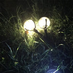 2 Lâmpadas de Relva Solares com Controlo de Luz para Jardim Exterior, 2 Lâmpadas de Luz Quente