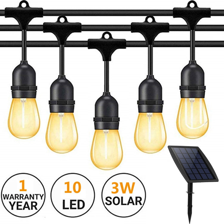 Lâmpada de Fio Solar à Prova de Água 10 em 1 para Exterior Luz Solar de Jardim