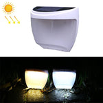 Luz de Jardim Solar com 8 LEDs e Controlo de Luz, Luz de Parede para Exterior, Luz para Cerca, Luz para Relva, Lâmpada de Rua, Luz Branca, Luz Quente