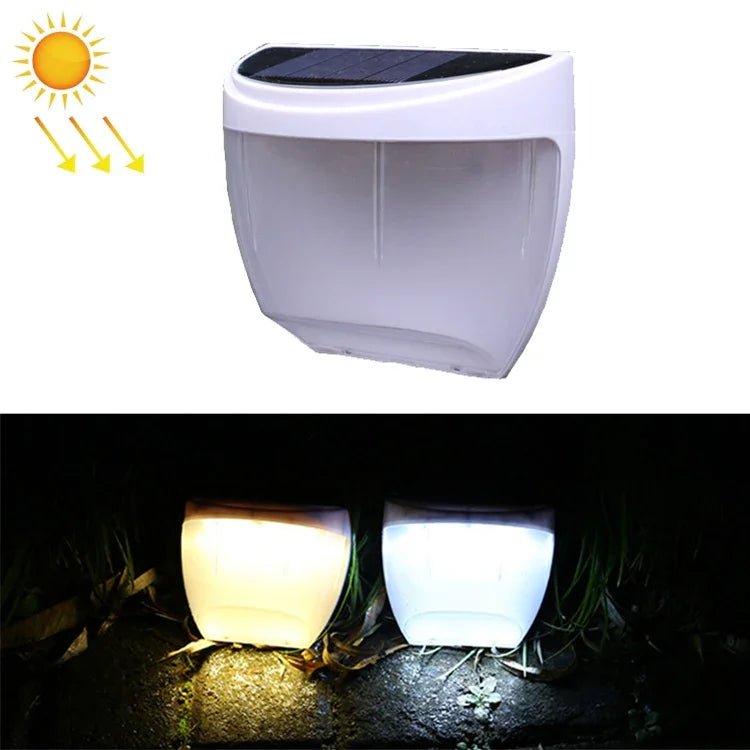 Luz de Jardim Solar com 8 LEDs e Controlo de Luz, Luz de Parede para Exterior, Luz para Cerca, Luz para Relva, Lâmpada de Rua, Luz Branca, Luz Quente