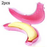 2 PCS Caixa Protetora de Banana Fruta Fofa 3 Cores Recipiente para Almoço Caixa de Armazenamento para Crianças