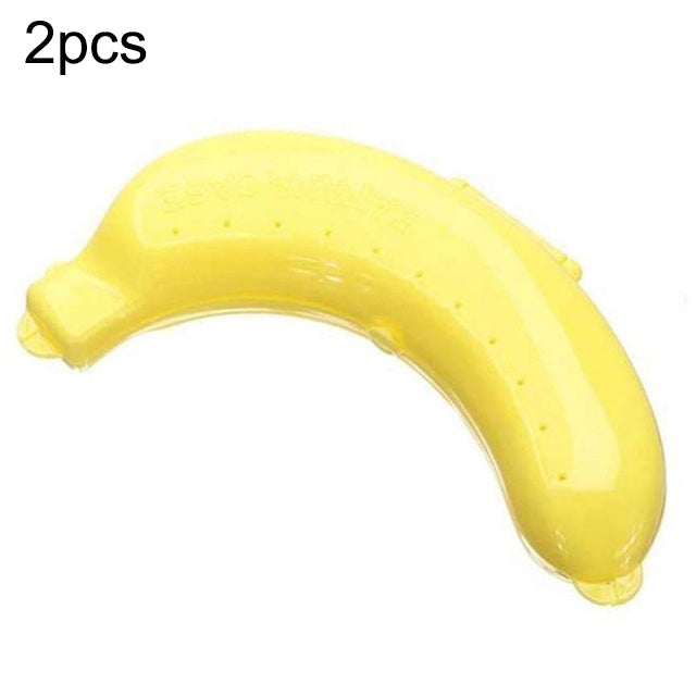 2 PCS Caixa Protetora de Banana Fruta Fofa 3 Cores Recipiente para Almoço Caixa de Armazenamento para Crianças