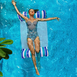 Rede Insuflável de PVC para Adultos para Nadar e Flutuar, Tamanho: 120 x 70cm, Listada Azul Claro, Listada Vermelho Rosa, Listada Amarela, Listada Verde, Listada Laranja, Listada Azul Escuro, Amarelo + Azul, Verde + Azul