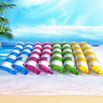 Rede Insuflável de PVC para Adultos para Nadar e Flutuar, Tamanho: 120 x 70cm, Listada Azul Claro, Listada Vermelho Rosa, Listada Amarela, Listada Verde, Listada Laranja, Listada Azul Escuro, Amarelo + Azul, Verde + Azul