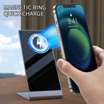 Suporte Carregador Sem Fios Magnético Y13 15W para Telemóvel iPhone, Preto, Prateado