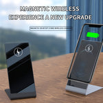 Suporte Carregador Sem Fios Magnético Y13 15W para Telemóvel iPhone, Preto, Prateado
