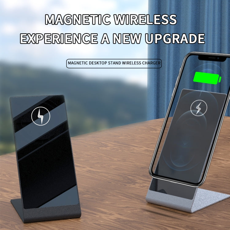 Suporte Carregador Sem Fios Magnético Y13 15W para Telemóvel iPhone, Preto, Prateado