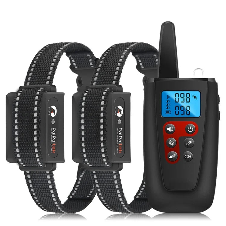 PaiPaitek PD526V-2 1 em 2 Dispositivo de Treino para Cães com Controlo Remoto de 100 Velocidades por Som e Vibração Coleira Eletrónica Anti-Latidos, PD526V-2