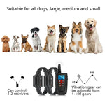 PaiPaitek PD526V-2 1 em 2 Dispositivo de Treino para Cães com Controlo Remoto de 100 Velocidades por Som e Vibração Coleira Eletrónica Anti-Latidos, PD526V-2