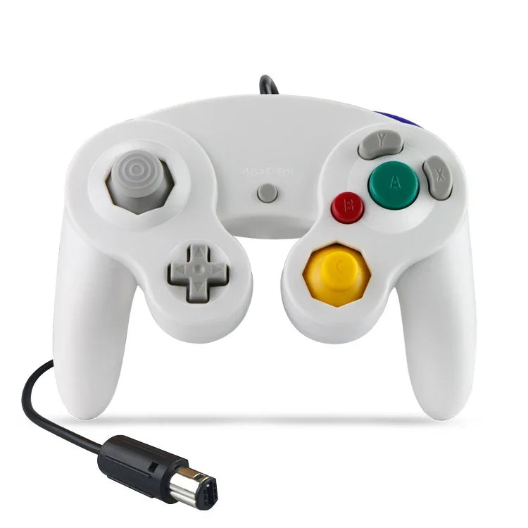 2 Controladores de Jogo com Vibração de Ponto Único com Fio para Nintendo NGC / Wii, Branco, Rosa, Amarelo, Vermelho, Roxo, Verde, Azul, Preto, Prateado, Laranja