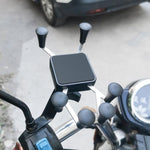 Suporte metálico para telemóvel com seis garras para ciclismo, bicicleta, motocicleta, carro elétrico, instalação no guiador, instalação no espelho retrovisor