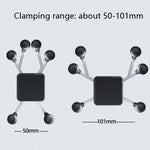 Suporte metálico para telemóvel com seis garras para ciclismo, bicicleta, motocicleta, carro elétrico, instalação no guiador, instalação no espelho retrovisor