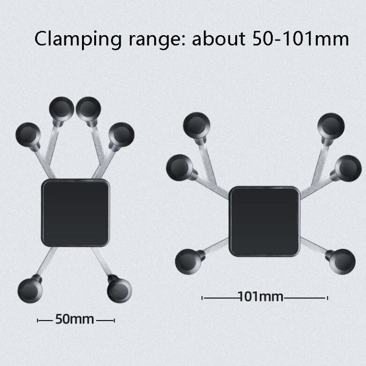 Suporte metálico para telemóvel com seis garras para ciclismo, bicicleta, motocicleta, carro elétrico, instalação no guiador, instalação no espelho retrovisor