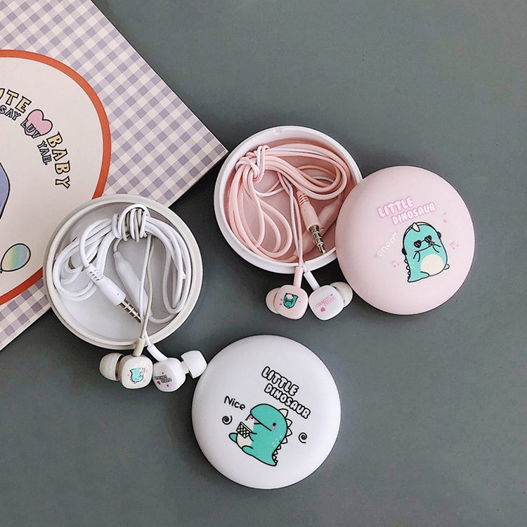 2 Pares de Auriculares In-Ear com Padrão de Desenho Animado e Graves Potentes, Auriculares Com Fios Universais com Microfone, Branco, Rosa, Preto, Azul Claro