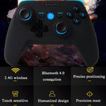 Comando de Jogo Sem Fios CX-X1 2.4GHz + Bluetooth 4.0 para Android / iOS / PC / PS3, Comando Simples (Azul), Comando + Suporte (Azul), Comando + Suporte + Recetor (Azul)