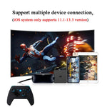 Comando de Jogo Sem Fios CX-X1 2.4GHz + Bluetooth 4.0 para Android / iOS / PC / PS3, Comando Simples (Azul), Comando + Suporte (Azul), Comando + Suporte + Recetor (Azul)