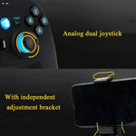Comando de Jogo Sem Fios CX-X1 2.4GHz + Bluetooth 4.0 para Android / iOS / PC / PS3, Comando Simples (Azul), Comando + Suporte (Azul), Comando + Suporte + Recetor (Azul)