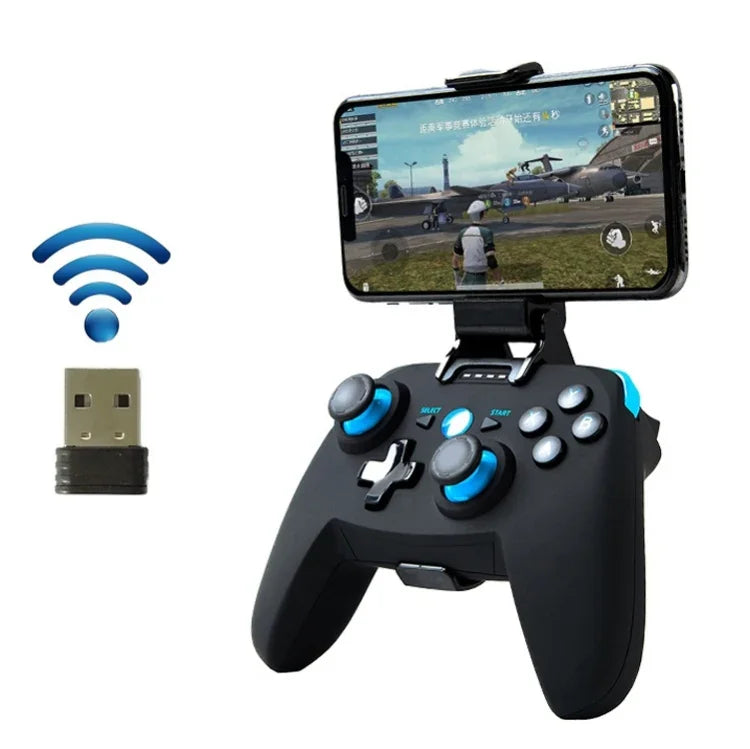 Comando de Jogo Sem Fios CX-X1 2.4GHz + Bluetooth 4.0 para Android / iOS / PC / PS3, Comando Simples (Azul), Comando + Suporte (Azul), Comando + Suporte + Recetor (Azul)