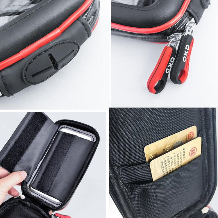 Bolsa para telemóvel para condução OKD, suporte impermeável para telemóvel de bicicleta, pacote M-2, L-2, XL-2