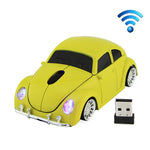 CM0010B Rato Sem Fios em Forma de Carro 1200 DPI 3 Teclas, Amarelo, Vermelho, Azul, Preto
