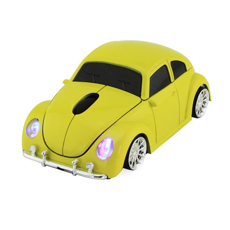 CM0010B Rato Sem Fios em Forma de Carro 1200 DPI 3 Teclas, Amarelo, Vermelho, Azul, Preto