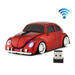 CM0010B Rato Sem Fios em Forma de Carro 1200 DPI 3 Teclas, Amarelo, Vermelho, Azul, Preto