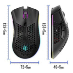 K-Snake BM600 Rato de Jogos Sem Fios RGB Colorido Leve com 7 Teclas, 1600 DPI, Carregamento Sem Fios, BM600 Preto Sem Fios, BM600 Branco Sem Fios, BM600 Rosa Sem Fios, BM600 Ciano Sem Fios